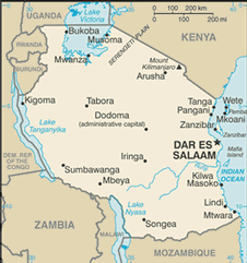 Map of Tanzania