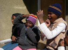 Twanda learning to floss