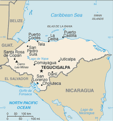 Map of Honduras